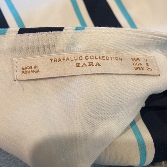 Zara Trafaluc Collection Striped V-Neck Peplum Top - Picture 6 of 6